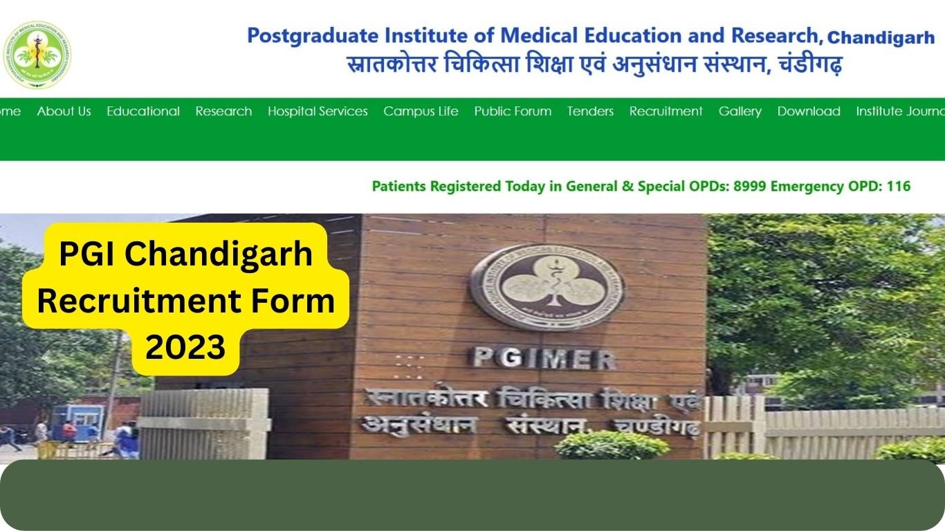 PGI Chandigarh Recruitment Form 2023