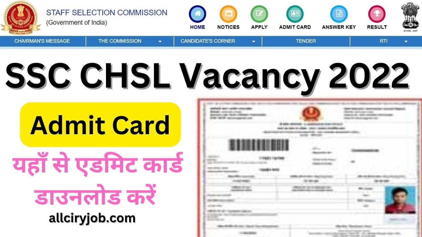 SSC CHSL 2022  Tier II Admit Card Download