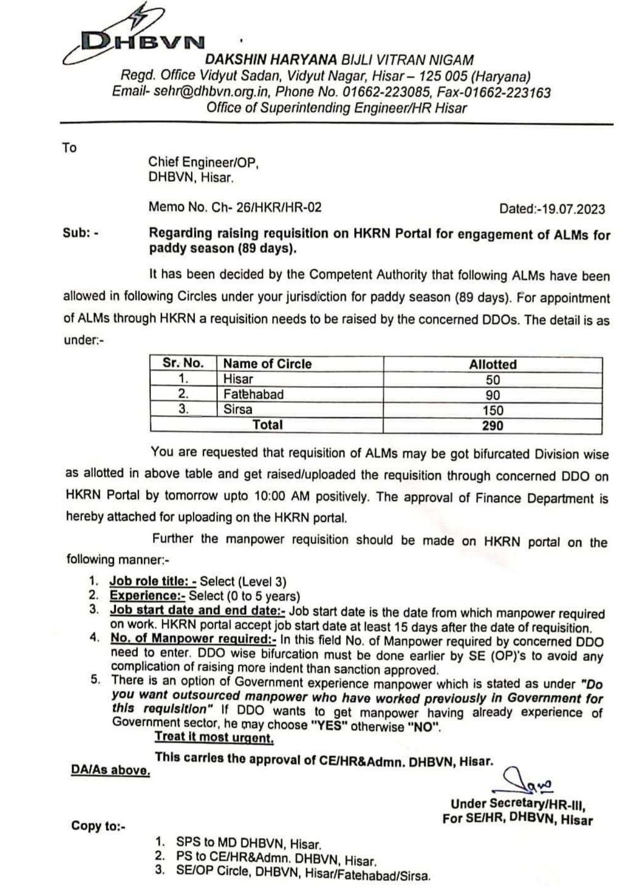 HKRN ALM vacancy2023