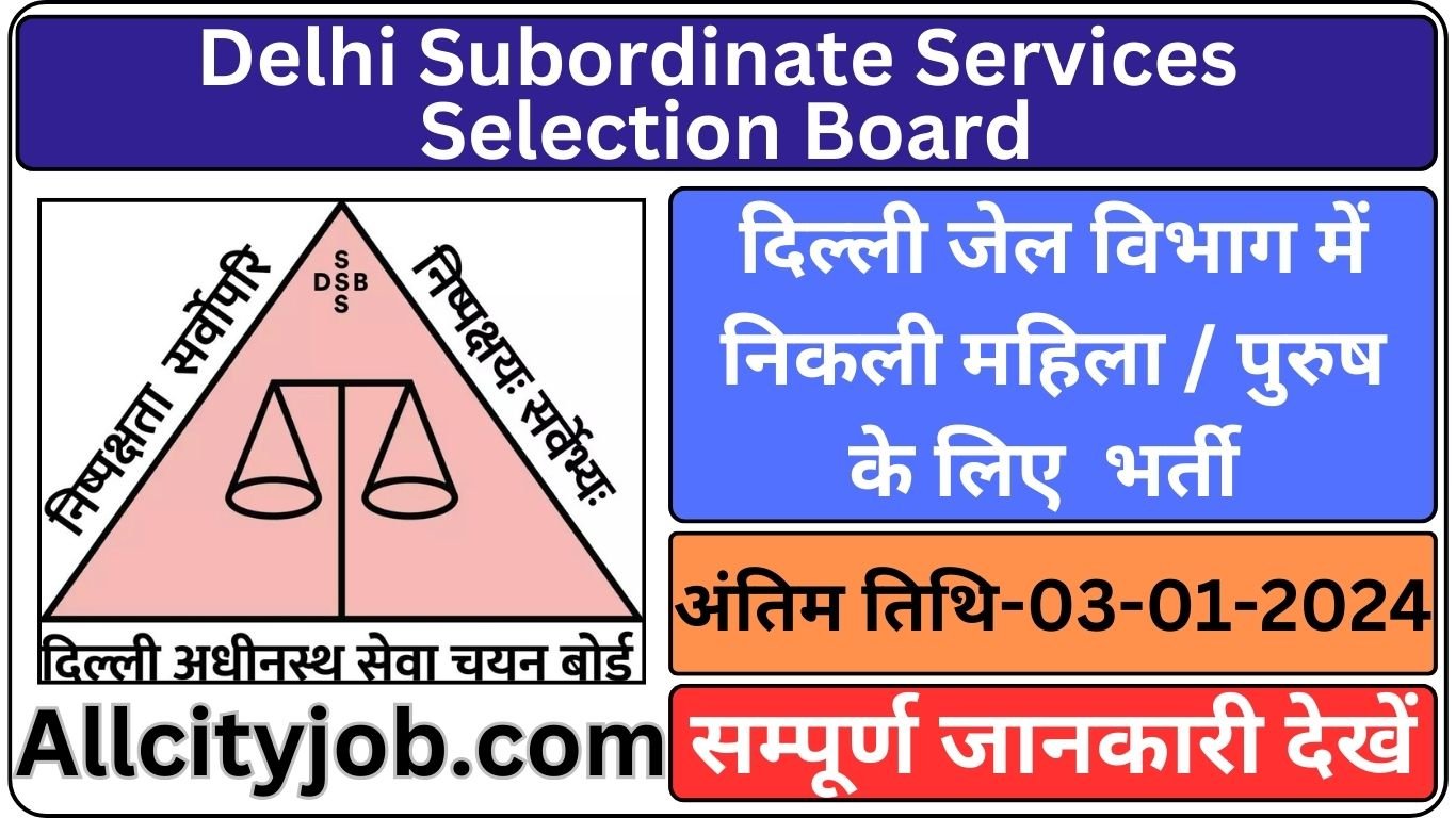 DSSSB WO, PO, PWO Recruitment Form 2023