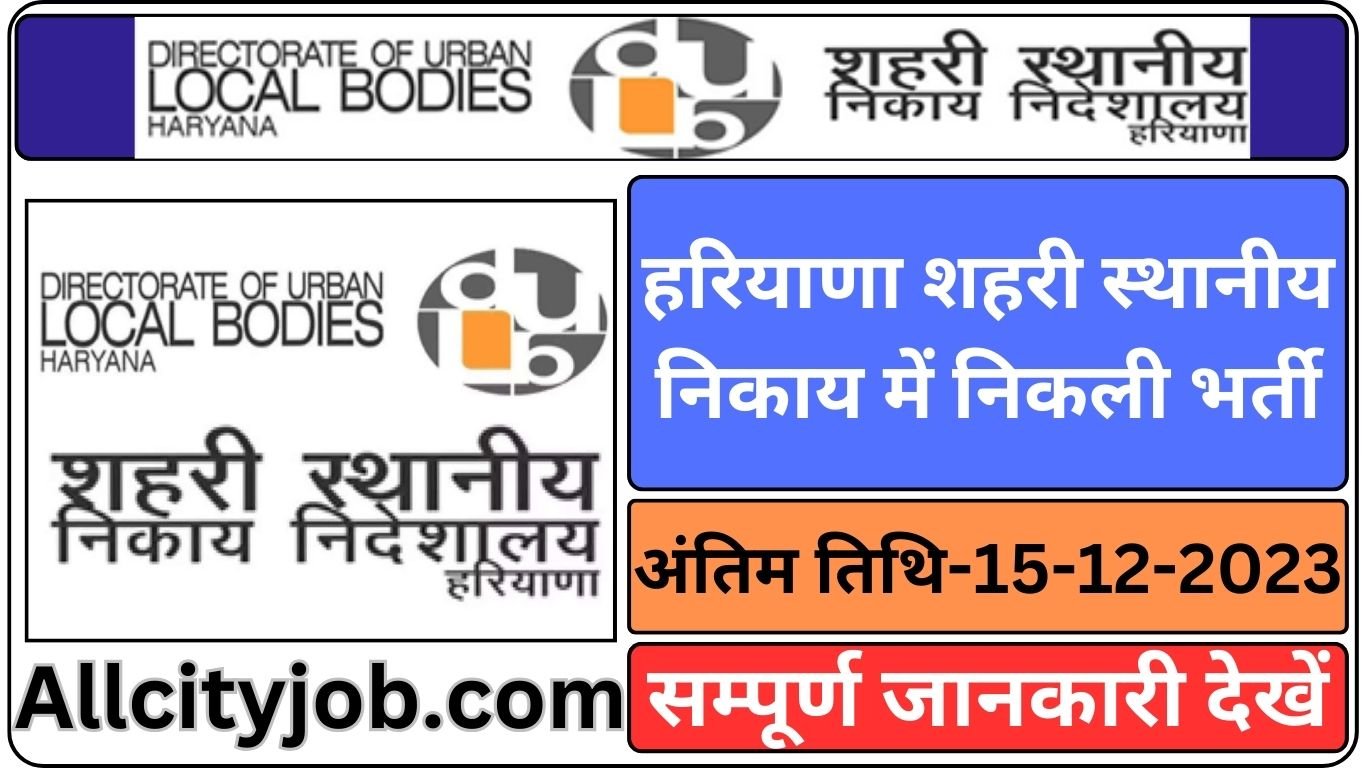 ULB Haryana Recruitment Form 2023