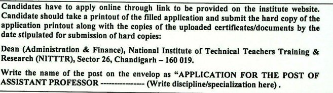 NITTTR Chandigarh Recruitment Form 2023.2
