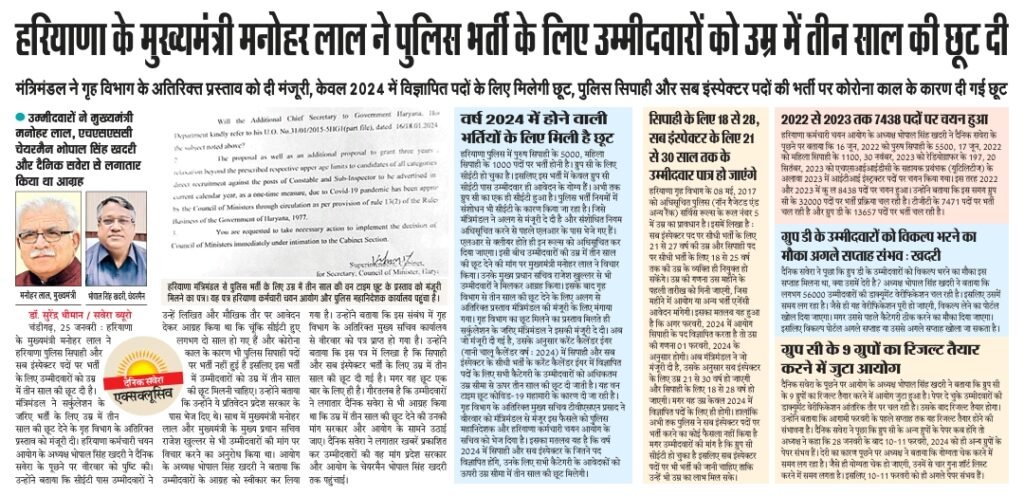 HSSC Haryana Police Vacancy 2024: