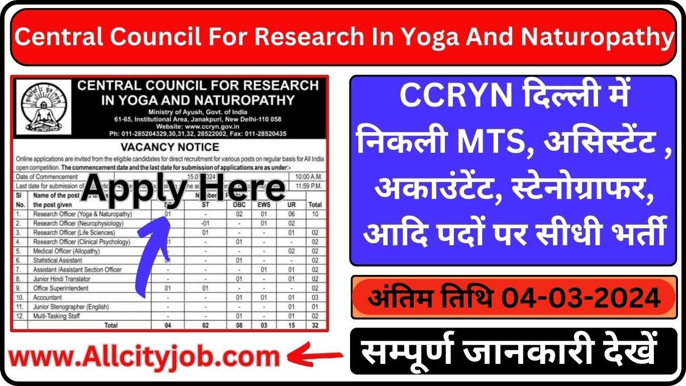 CCRYN Recruitment Form 2024