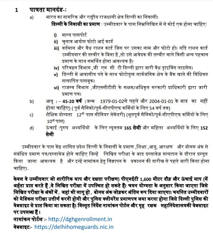 Delhi Home Guard Recruitment From 2024