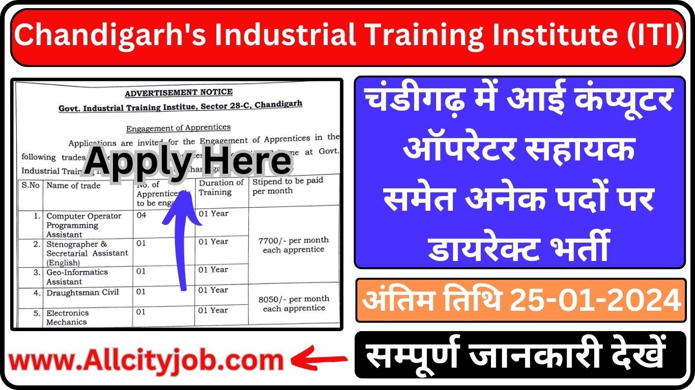 Chandigarh ITI Recruitment 2024