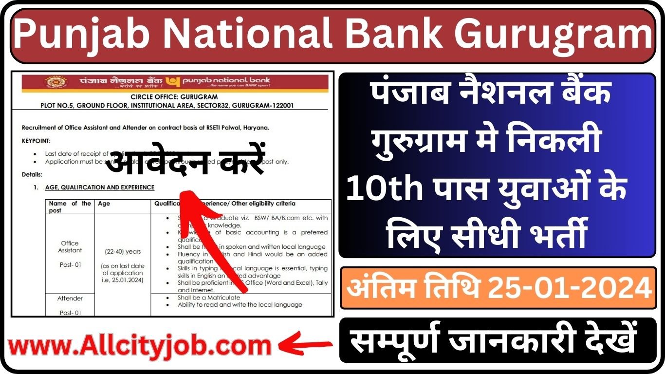 PNB Gurugram Recruitment 2024
