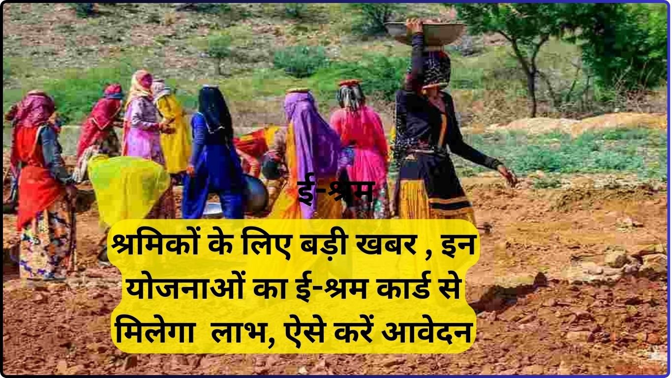 श्रमिकों के लिए बड़ी खबर, इन योजनाओं का ई-श्रम कार्ड से मिलेगा लाभ, ऐसे करें आवेदन