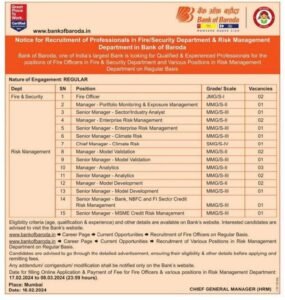 Bank of Baroda Recruitment February 2024a