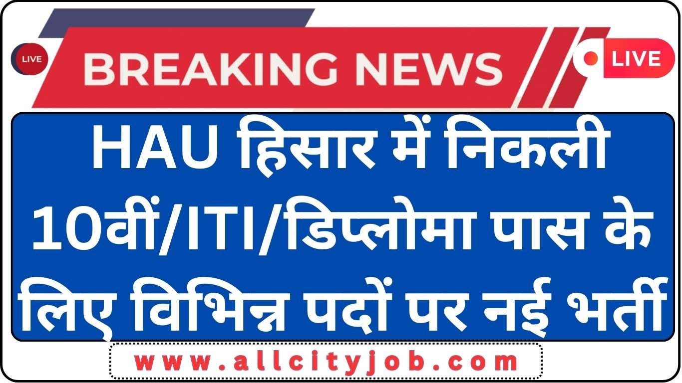 HAU Hisar Apprentice Form 2024