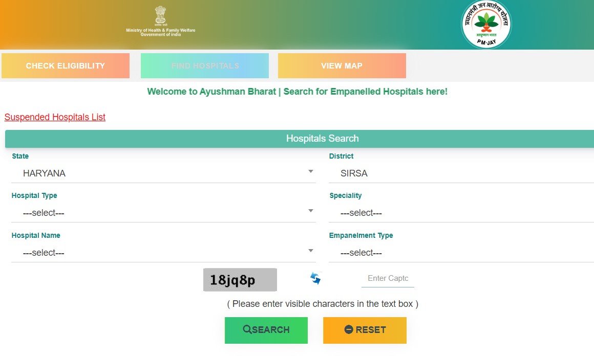 Ayushman Bharat Hospital List 2024 Online Check2
