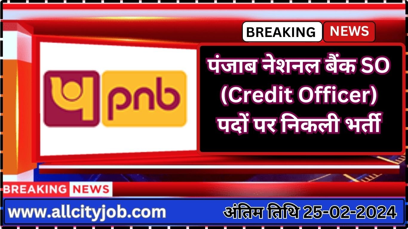 PNB Credit Officer Recruitment Form 2024