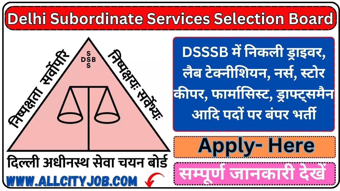 DSSSB Advt 06/2024 Recruitment Form 2024