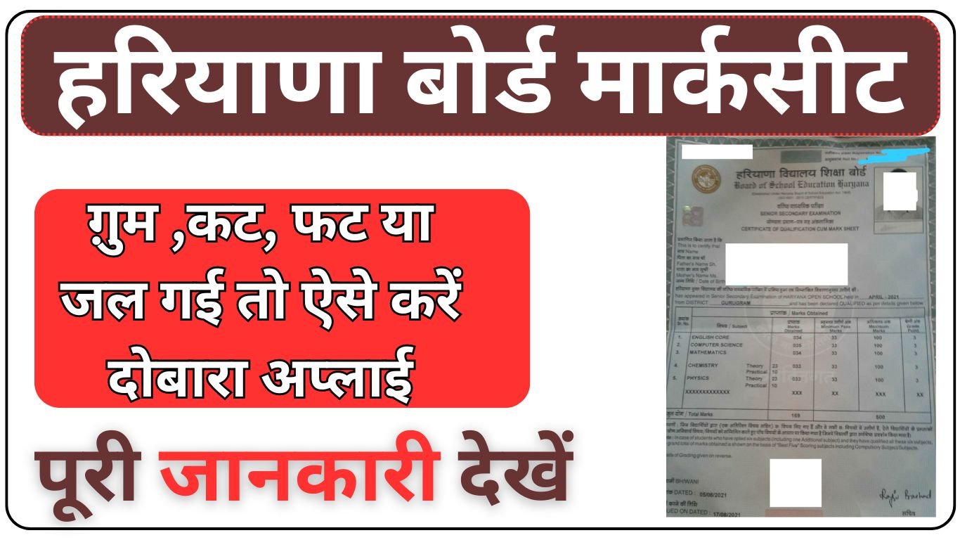 Haryana Board Certificate