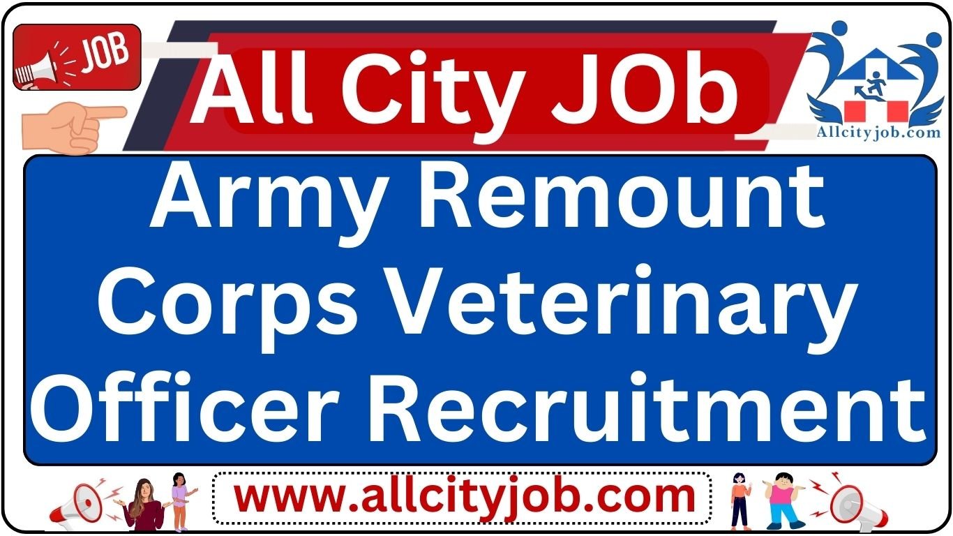 Army Remount Veterinary Corps Recruitment Form 2024