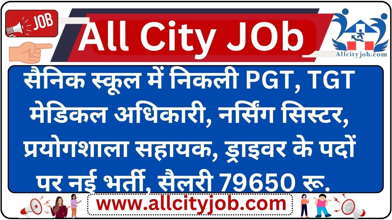 Sainik School Jhunjhunu Recruitment Notification 2024