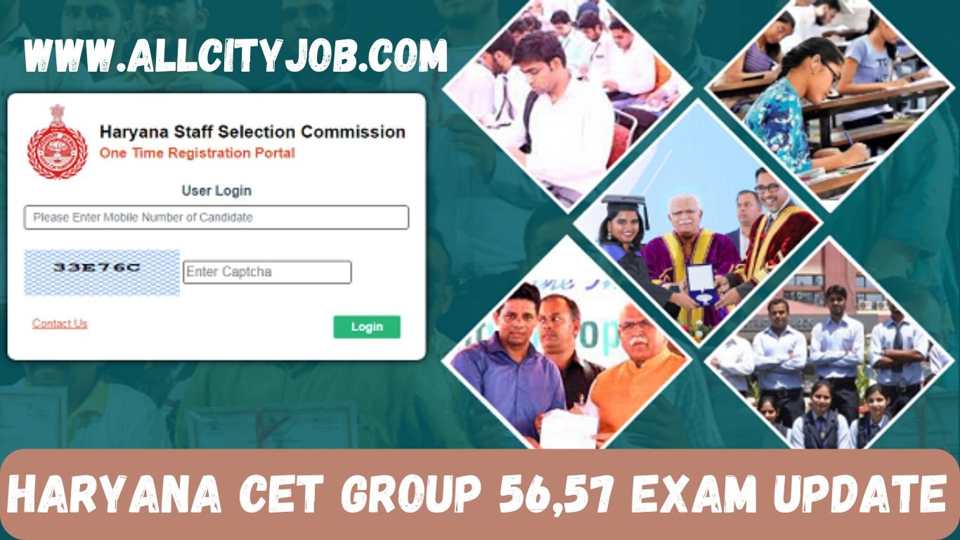 Haryana CET Group 56,57 Exam Update