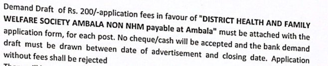 DHFWS Ambala Recruitment Notification 2024 Apply Onlinea