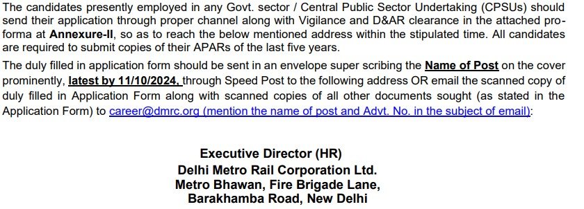 DMRC Various Recruitment 2024, Check Posts and How to Apply