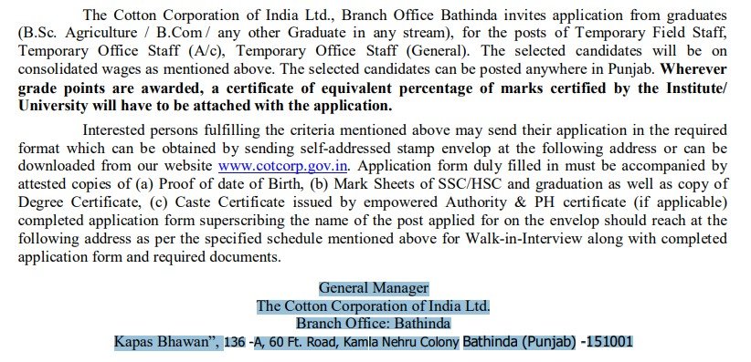 CICR Bathinda Recruitment Notification 2024