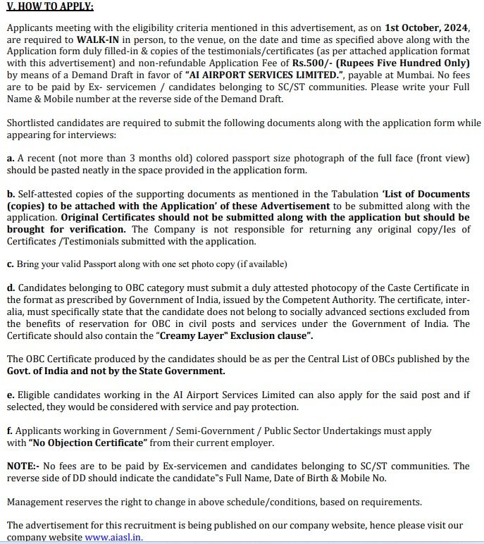 Airport Services Limited (ASL) Recruitment Form 2024